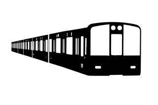阪神電気鉄道 9000形のマスク(全体(旧デザイン・ブラックフェイス無し))