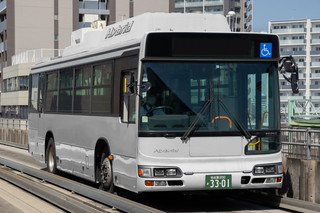 名古屋ガイドウェイバス GB-2110形の素体(全体(ブラックフェイス無し・行先無表示))